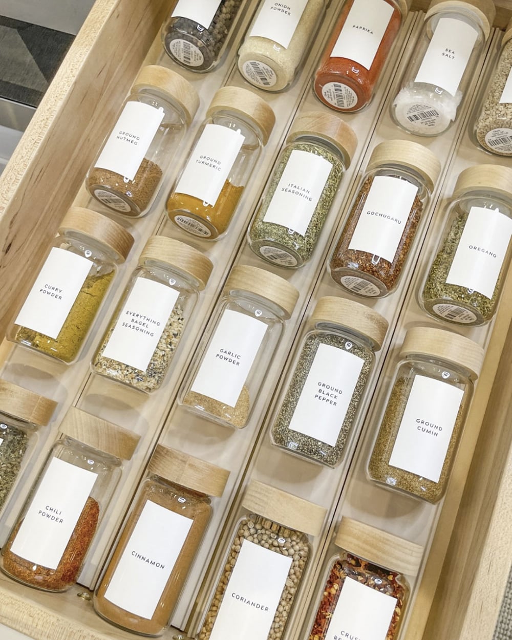 Spice Drawer Organization