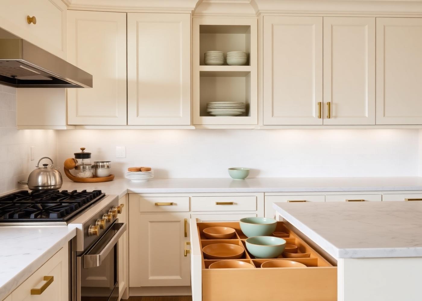 Organized kitchen drawers